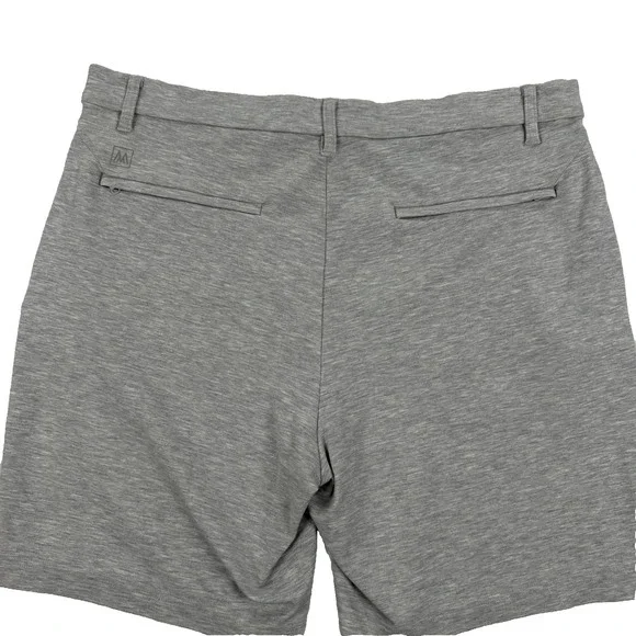 Mizzen And Main ProFlex Shorts Mens W38 8L Gray Stretch Performance Zip Pockets - Picture 4 of 11